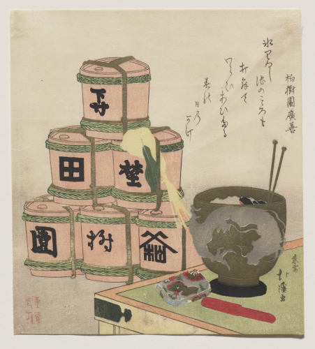 Totoya%20Hokkei%2C%20%3Cb%3E%3Ci%3E%20Kegs%20of%20soy%20sauce%20and%20a%20brazier%20with%20dragon%20motif%3C%2Fi%3E%3C%2Fb%3E%2C%201832%3B%20year%20of%20the%20dragon%2C%20color%20woodblock%20print%20with%20metallic%20pigments%20and%20embossing%20on%20paper%3B%20shikishiban%20surimono%2C%20The%20Mary%20Andrews%20Ladd%20Collection%2C%20public%20domain%2C%2032.670